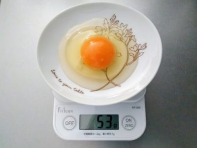 卵の重さ